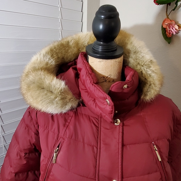 Michael Kors maxi puffer faux fur hooded coat - Picture 2 of 9